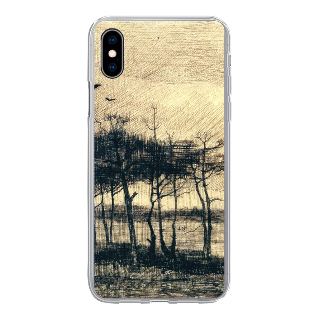 MuchoWow Handyhülle Schutzhülle Hülle für iPhone Xs Kiefern im Sumpf - Vincent van Gogh Silikon Softcase Handy Hülle - Handytasche