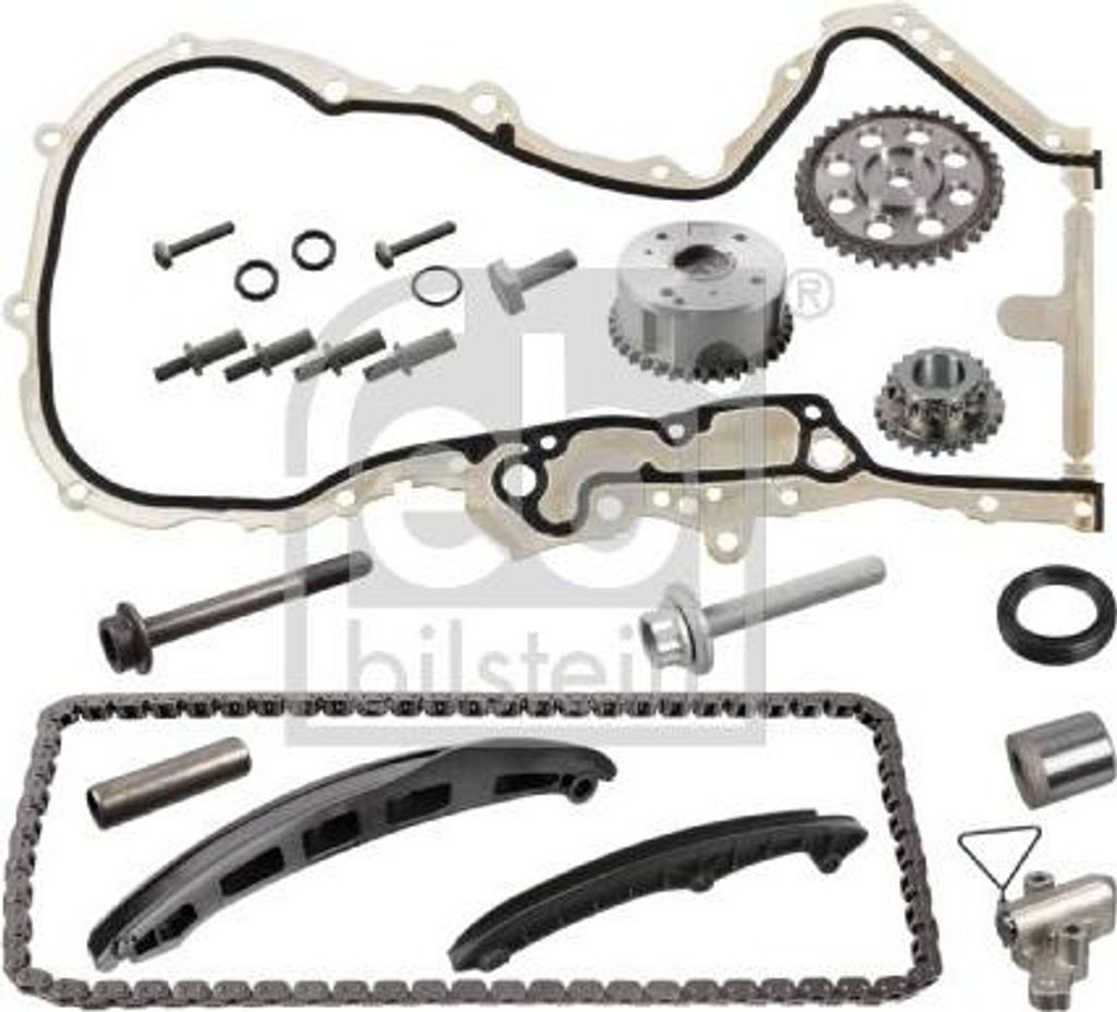 FEBI BILSTEIN 174393 Steuerkettensatz OE 03C109158A kompatibel mit Ibiza, Fabia, EOS, Golf Plus, Golf V, Jetta, Passat 3C, Passat 3B, Passat CC, Po...