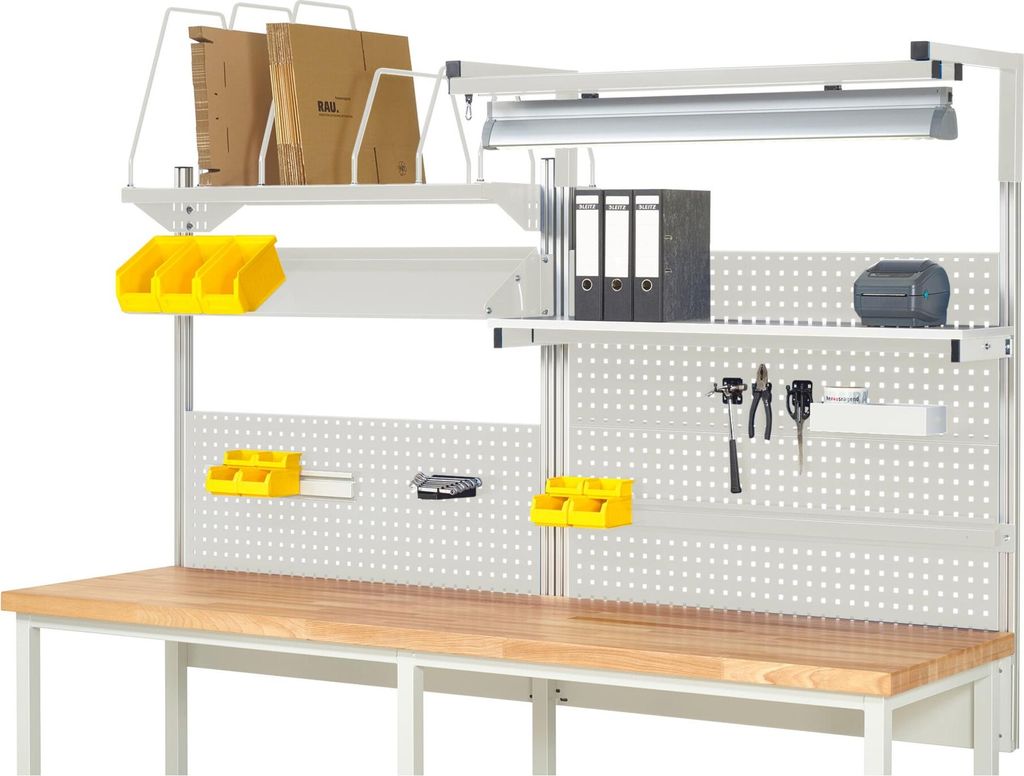 Rau System-Aufbau Komplettset 06, für Produktbreite 2500 mm, RAL7035/RAL7035