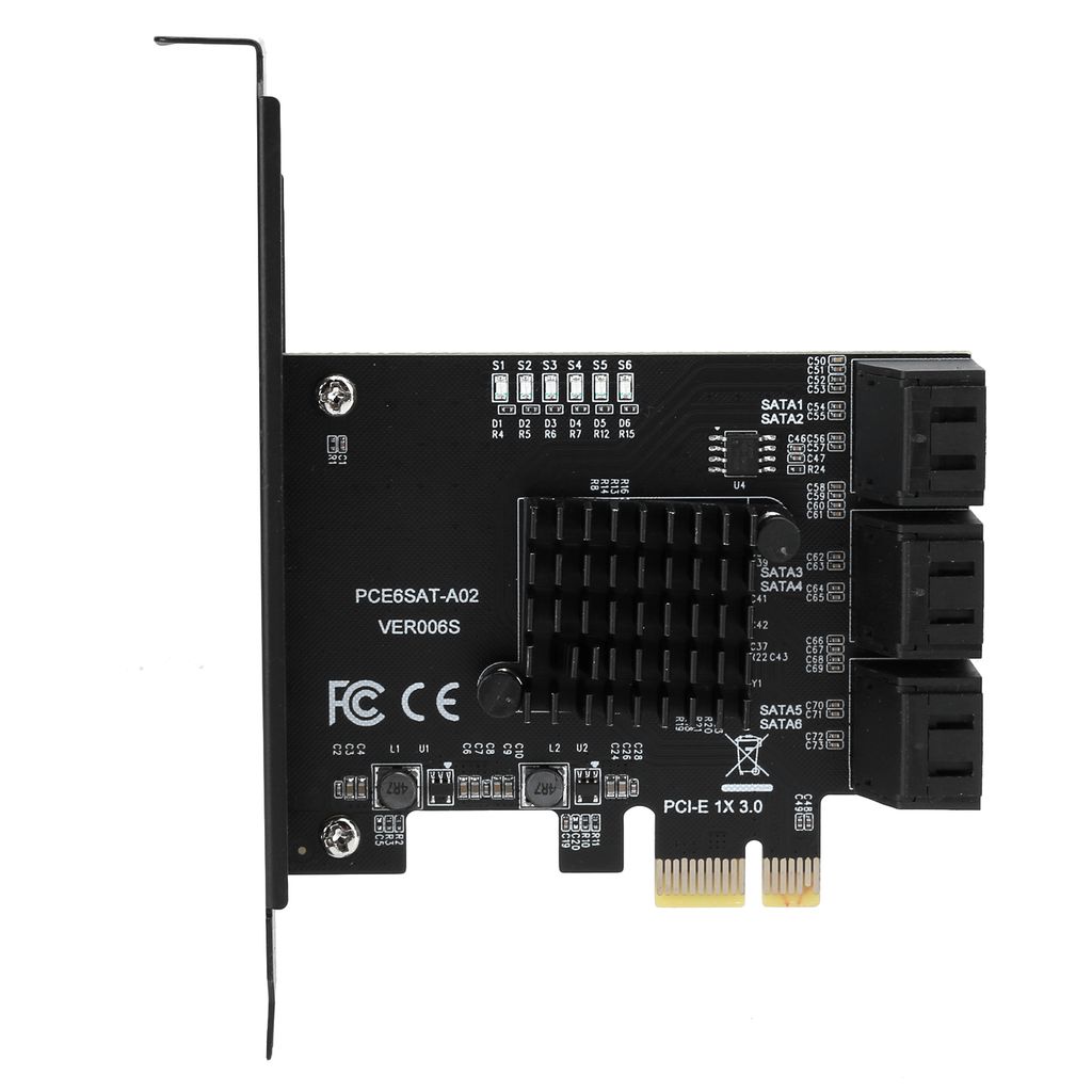 Rozšiřující karta PCIE na 6portový pevný disk SATA3.0 6G Obrázek produktu 