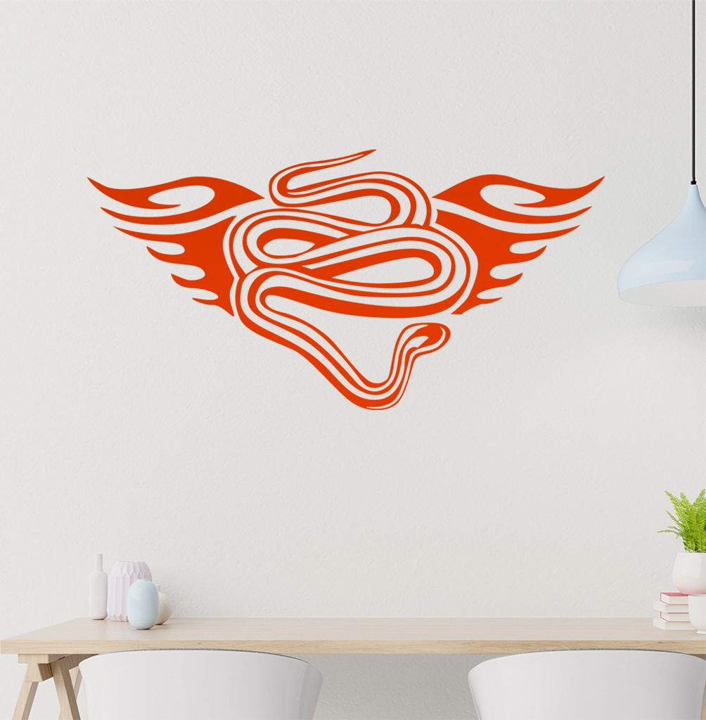 Tribal Schlange Wandtattoo in 6 Größen - Wandaufkleber Wall Sticker - Dekoration, Küche, Wohnzimmer, Schlafzimmer, Badezimmer