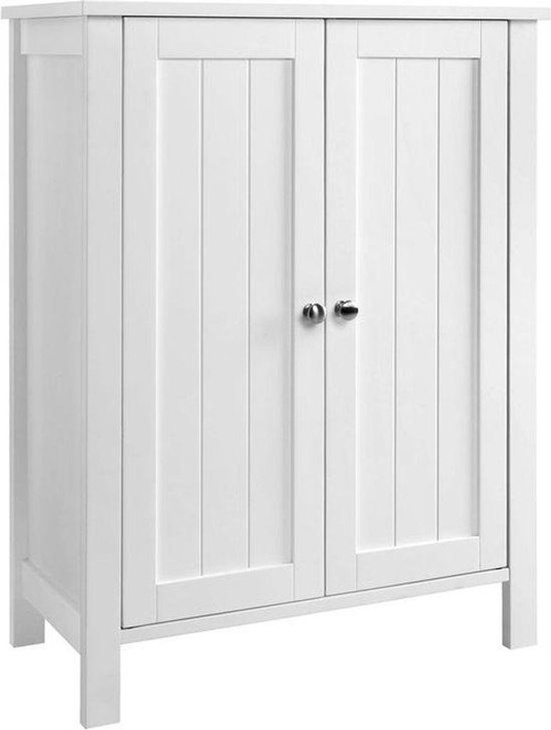 Wit Vloerstaand Badkamermeubel mit doppeltem Schrank und 60 x 80 x 30 cm Abmessungen