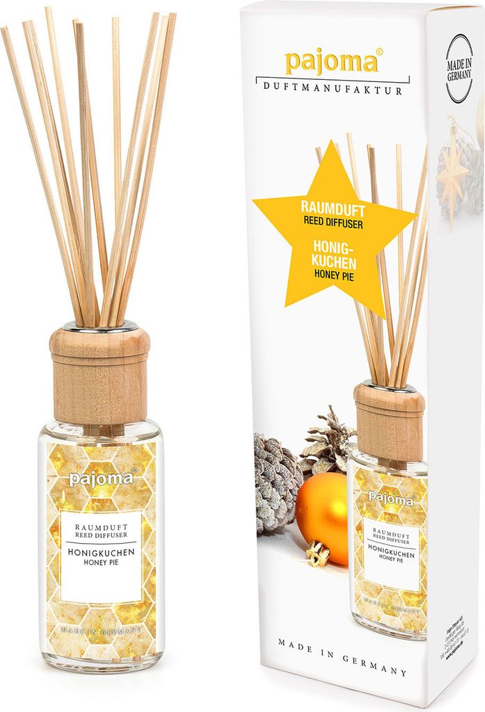 pajoma Raumduft 100 ml inkl. Duftstäbchen, Honigkuchen