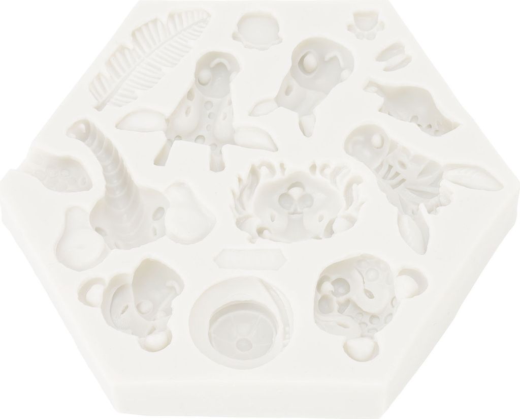 Silikonform in niedlicher Tierform, leicht zu entformen, flexible, weiche Backform für DIY-Kuchen, Fondant und Schokolade, 951 Grau