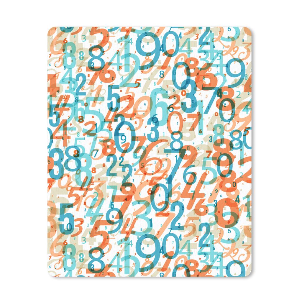 MuchoWow Mauspad Mousepad Zahlen - Figuren - Muster 30x40 cm - Mousepads - Maus Mat - Pad - Mausunterlage - Mausmatten