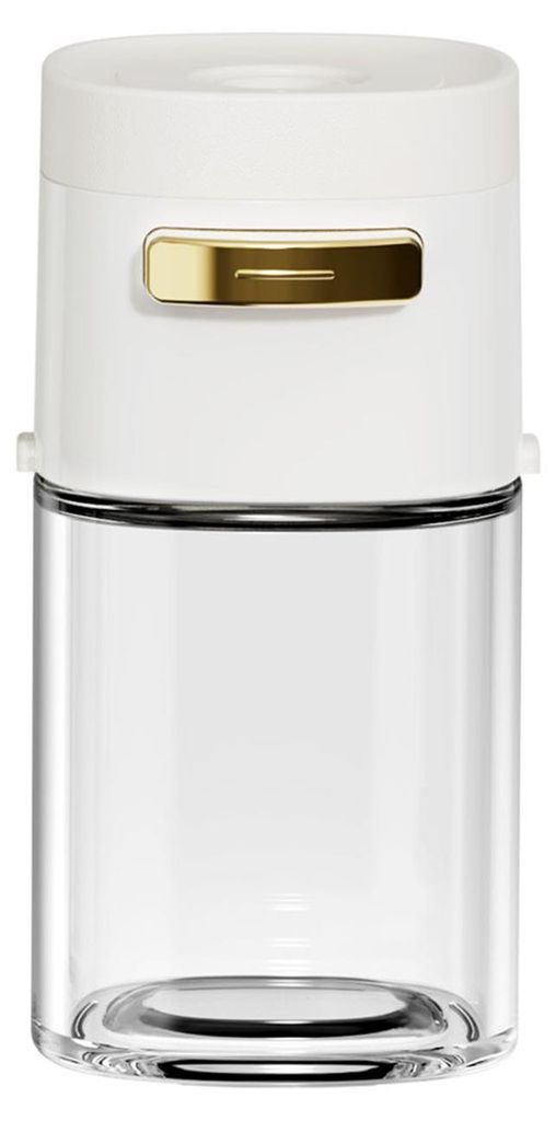 Salzstreuer aus Glas mit Portionskontrolle, Druckmechanismus für präzises Dosieren von Salz und Gewürzen, 180-ml-Weithalsflasche zum einfachen B...