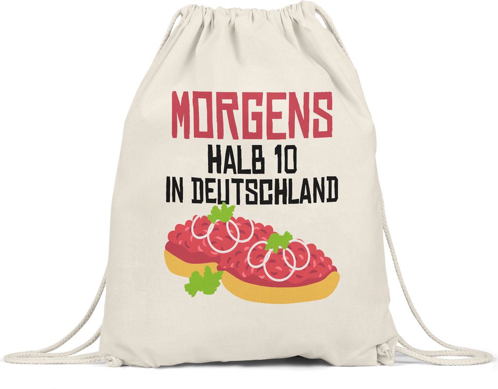 Morgens halb 10 in Deutschland Turnbeutel Mettbrötchen Zwiebelmett Handwerker Frühstück