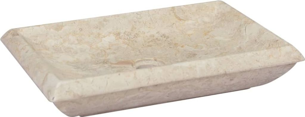Möbel Waschbecken Creme 50x35x10 cm Marmor - Aufsatzwaschbecken 149162