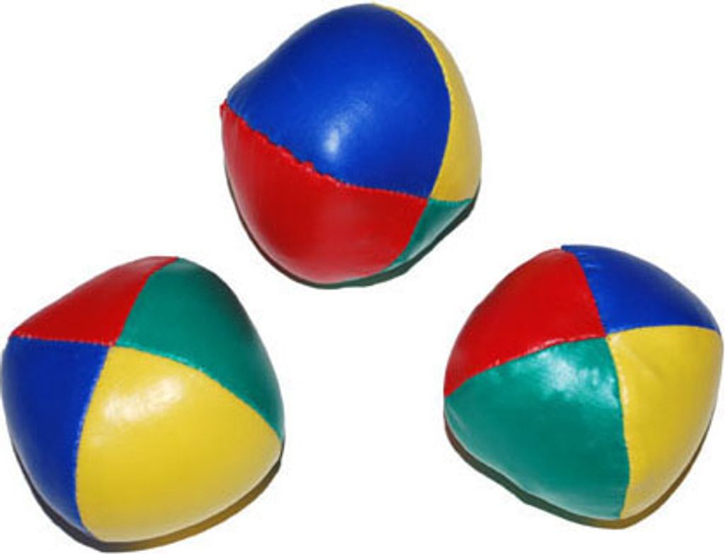 Palline da giocoleria 3 pezzi colorati 6 cm - taglia unica Immagine del prodotto 