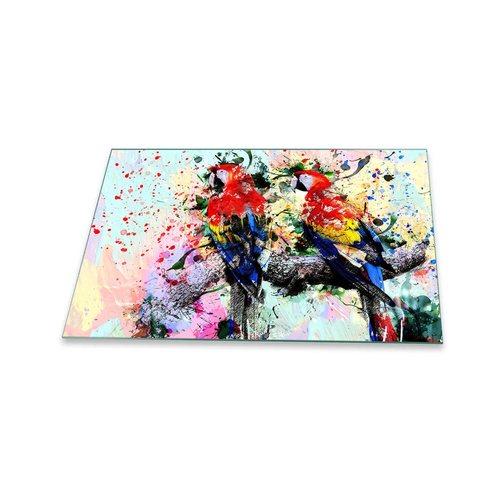 Copri Piano Cottura 80x52 Vetro Ceramica Rosso Animali | Piastra 1 Pezzo