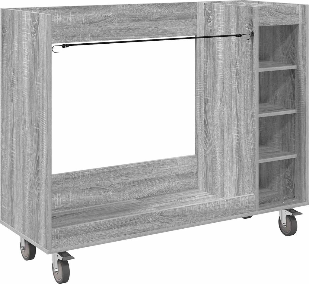 vidaXL Golf Schrank Mit Rad Uni Graues Sonoma 120 x 45 x 98 cm