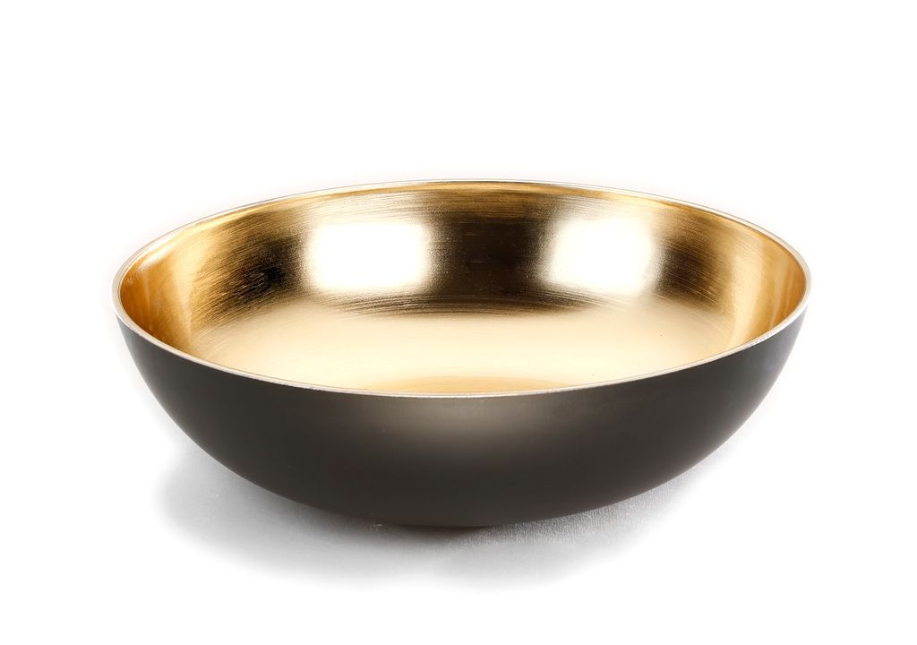 Deko Schale 30cm Kunststoff Schwarz / Gold Produktbild 