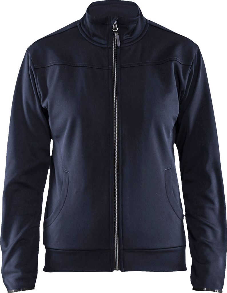 Blakläder Damen Sweatshirt mit Reißverschluss 3394 2526 in div. Farben, Farbe:dunkel marineblau/schwarz, Größe:M
