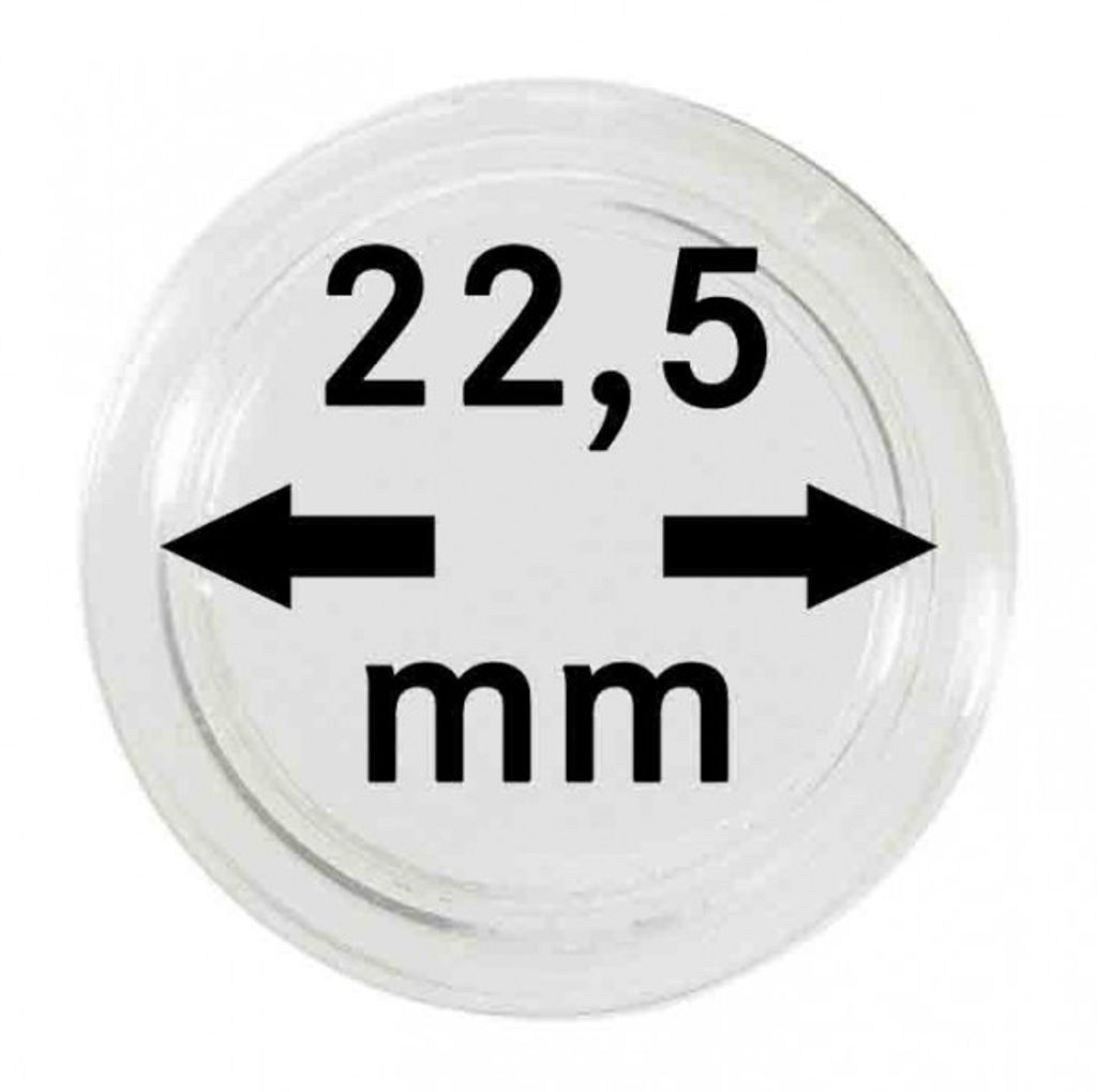 Lindner 2250225P Münzkapseln 22,5 mm-10er Pack Produktbild 