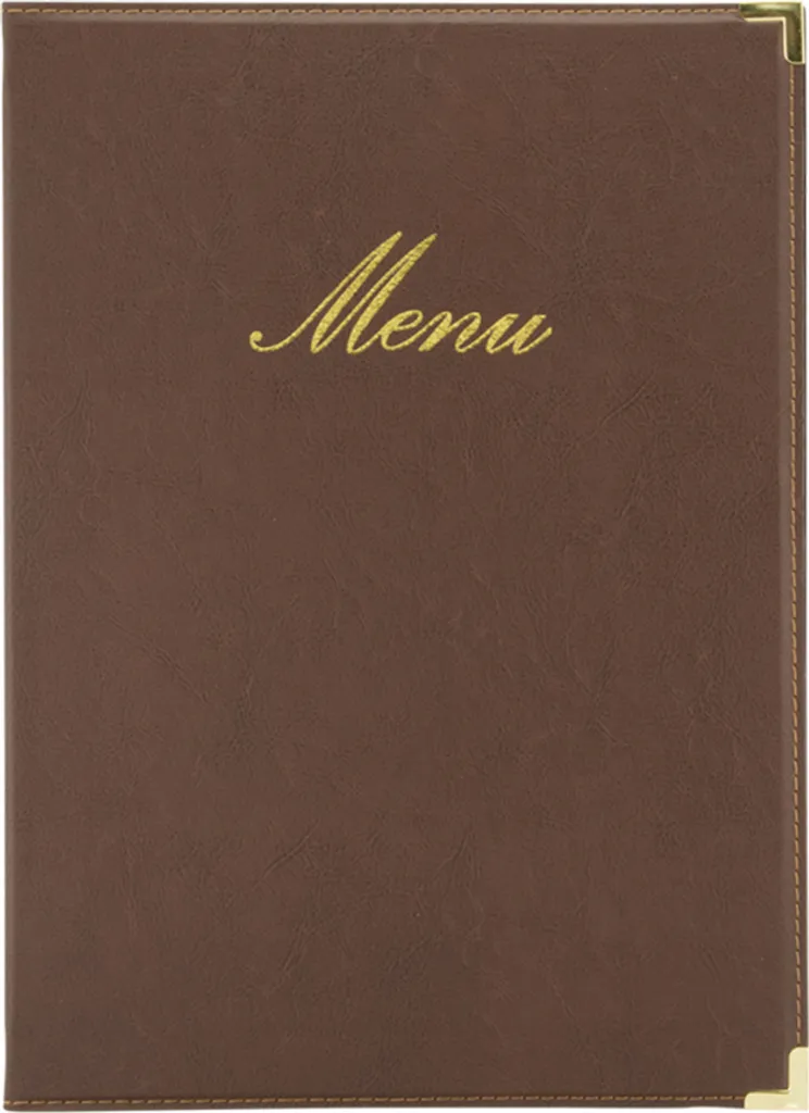 Porte-menu Restaurant A4 Brun - Présentation Professionnelle et Durable
