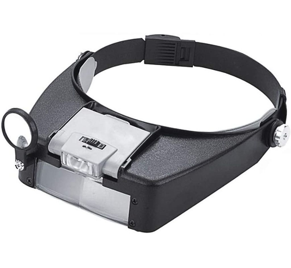 5 Vergrößerungs USB 3-LED Kopflupe Stirnlupe Brillenlupe Lupenbrille Lupe 