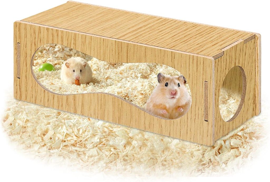 Lucxhcky Hamster House Holzhellhellkäfig Lebensaktivität Accessoires Spielzeugdekoration (klein)