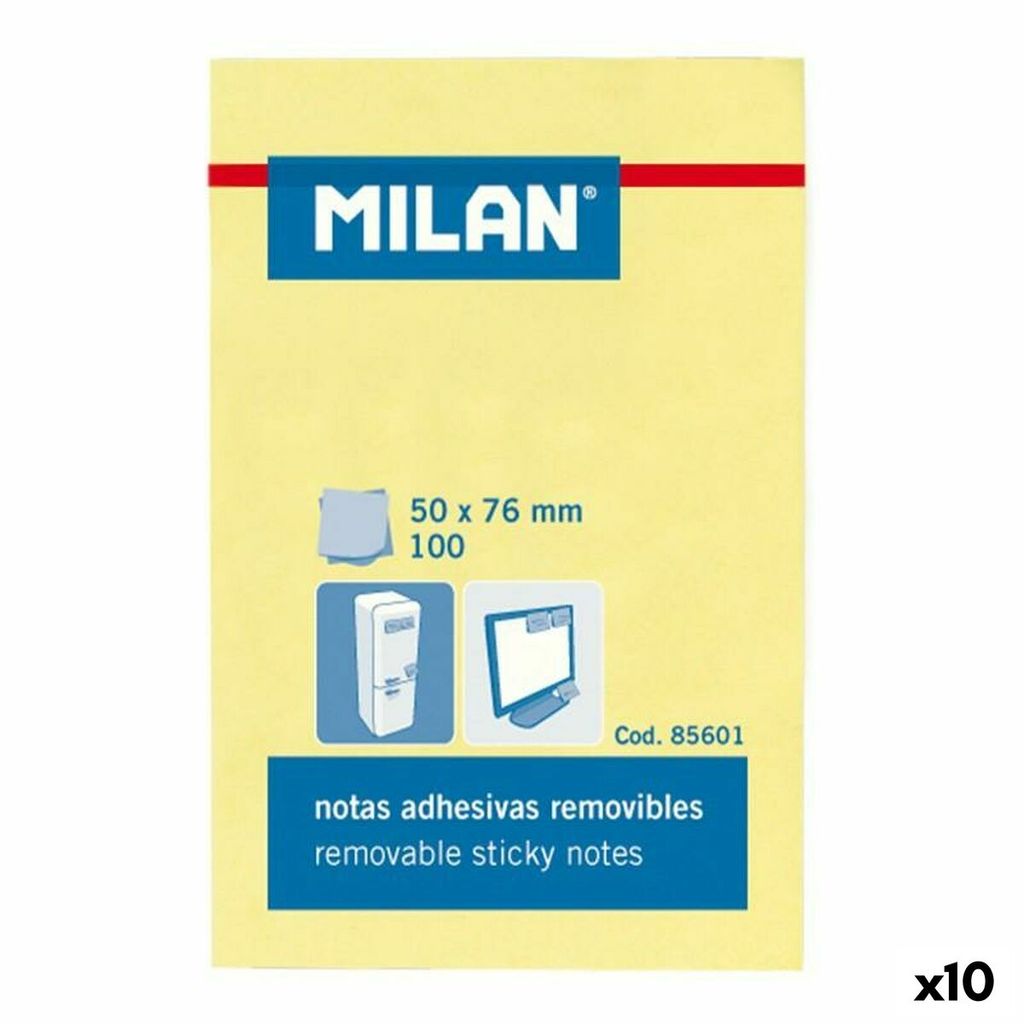 Milan Gelbe Haftnotizen 56 x 76 mm (10 Stück)