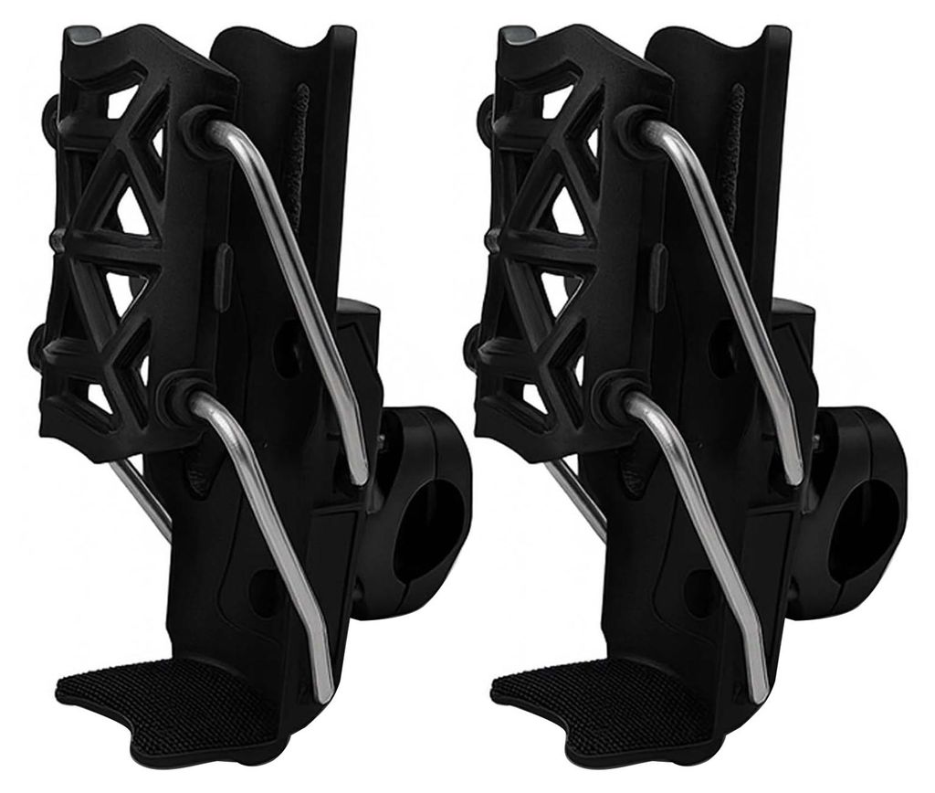 2 Stück adaptive Fahrrad-Trinkflaschenhalter, 360 Grad drehbar, automatische Klemmung, universelle Halterung für Motorrad-Trinkflaschen