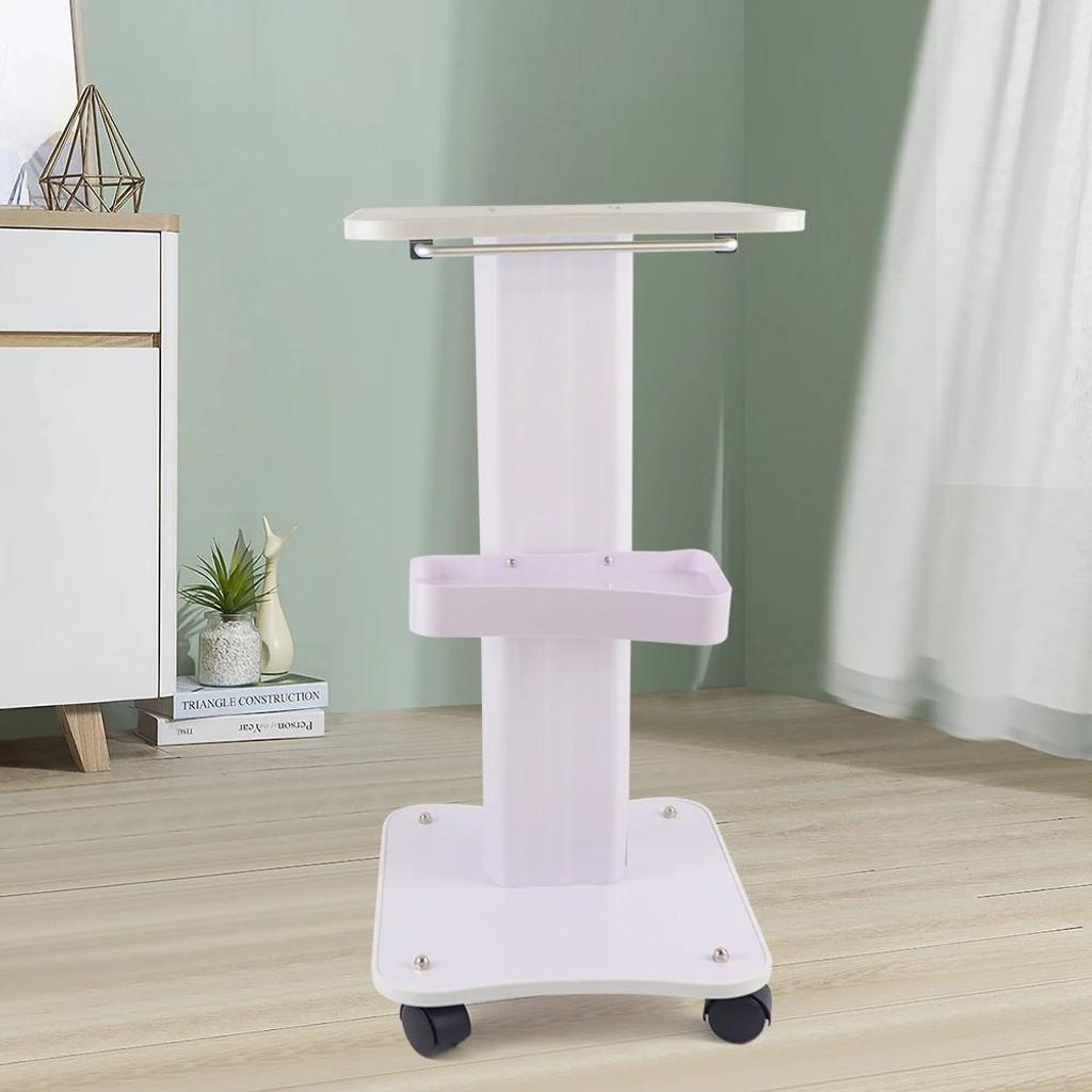 Beauty-Rollwagen für Spa/Salon, ABS-Kunststoff, 3 Ebenen, mit Rollen, für Kosmetikgeräte, weiß