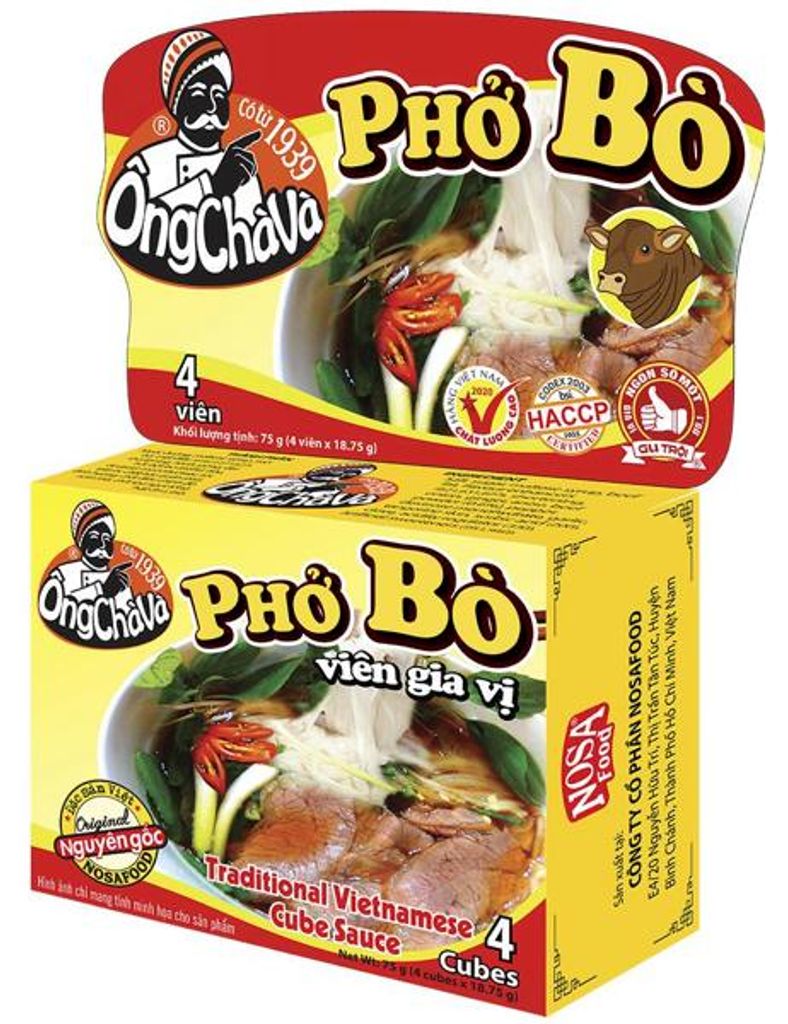 Ong Chava | Kostki do bulionu Pho Bo - wołowina - 75g - Zdjęcie produktu 