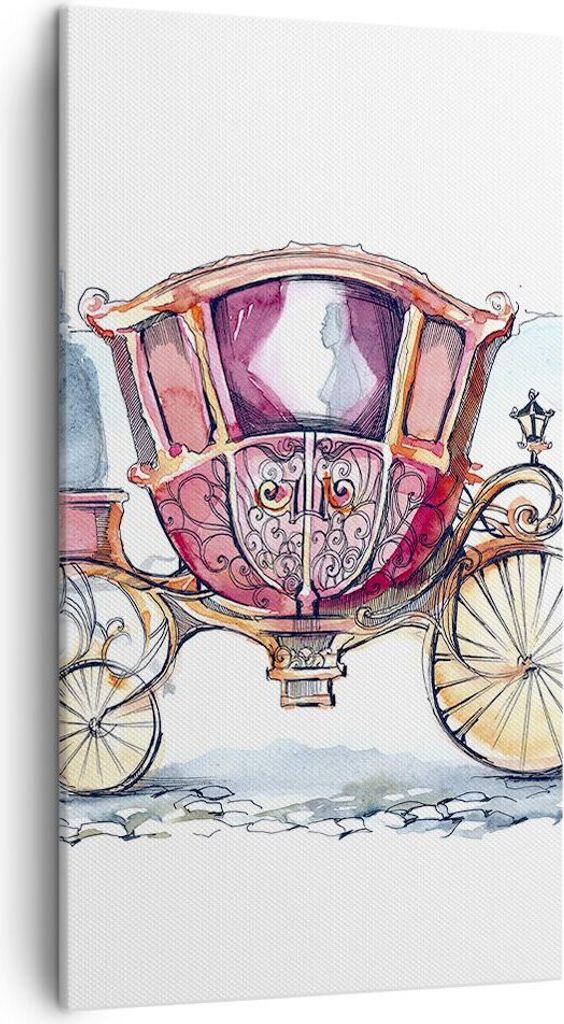 Bild auf Leinwand - Leinwandbild - Wagen antik Eleganz - 45x80cm - Wand Bild - Wanddeko - Wandbilder - Leinwanddruck - Bilder - Kunstdruck - Wandde...