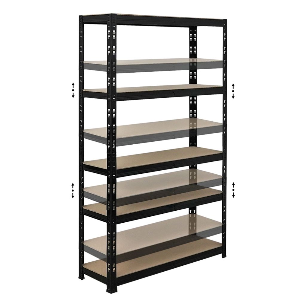 Mega Deal | 2x Schwerlastregal APOLLO | HxBxT 150x90x30 cm | Fachlast 175kg | Schwarz