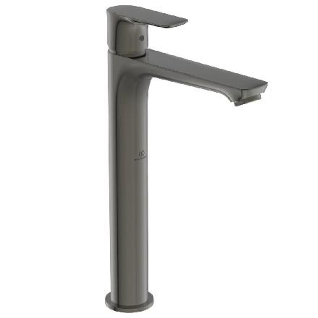 Ideal Standard Waschtischarmatur Connect Air ohne Ablaufgarnitur verlängerter Sockel, Ausladung 150mm A7027A5 Magnetic Grey