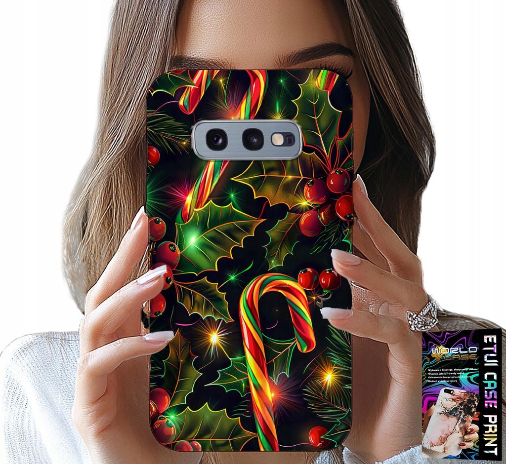Hülle Für Samsung Galaxy S10E - Zuckerstange, Mistel, Weihnachtsbaum + Folie