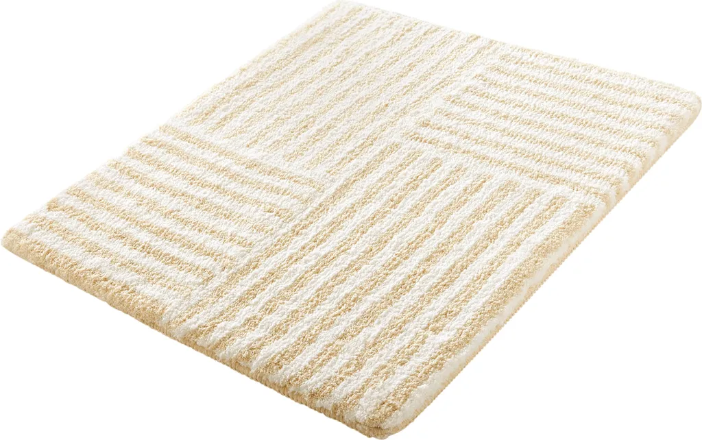 Tapis de bain 60x90 cm Kleine Wolke Chelsea sable pour sortie de douche