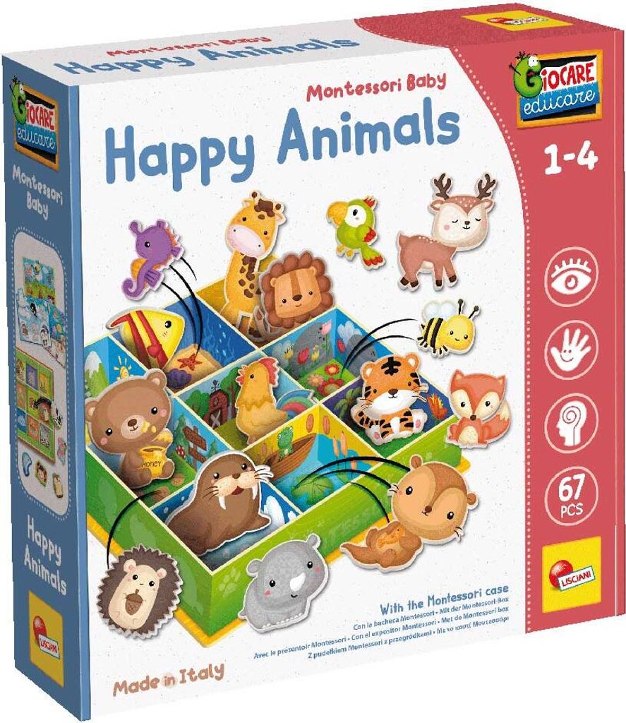 Lisciani Montessori Baby - Happy Animals (Assoziationsspiel)