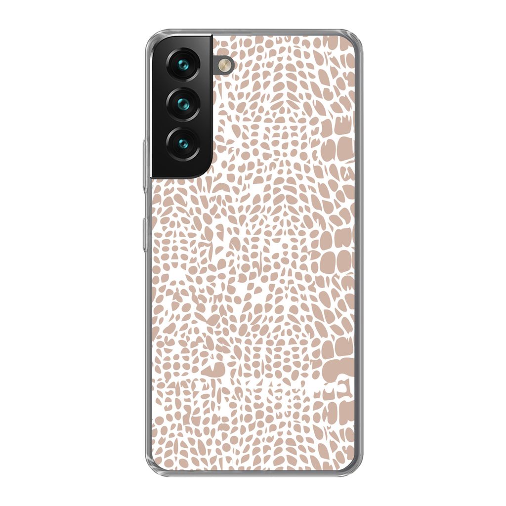 MuchoWow Handyhülle Schutzhülle Hülle für Samsung Galaxy S22 Plus Tiermuster - Rosa - Schlange Silikon Softcase Handy Hülle - Schutzabdeckung