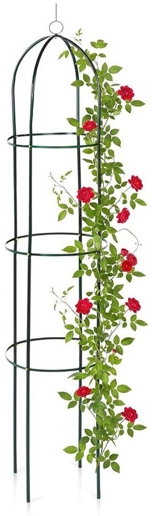Vilde | Zahradní obelisk kovový zelený - 36x36x194 cm - Obrázek produktu 