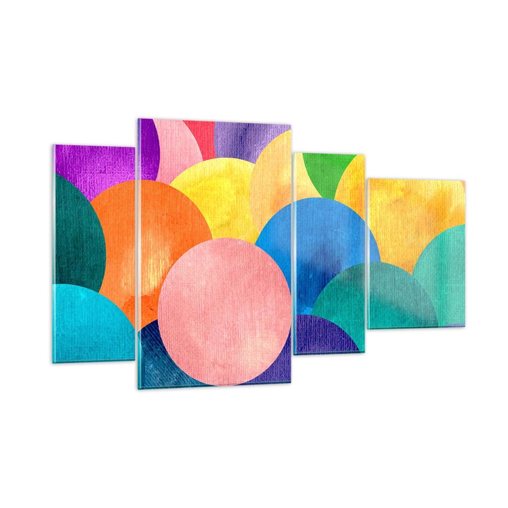 Bilder auf glas - Abstraktion modern - 120x70cm - Glasbilder - Wandbilder - Kunstdruck - zum Aufhängen bereit - Wanddekoration aus Glas - Glas Bil...