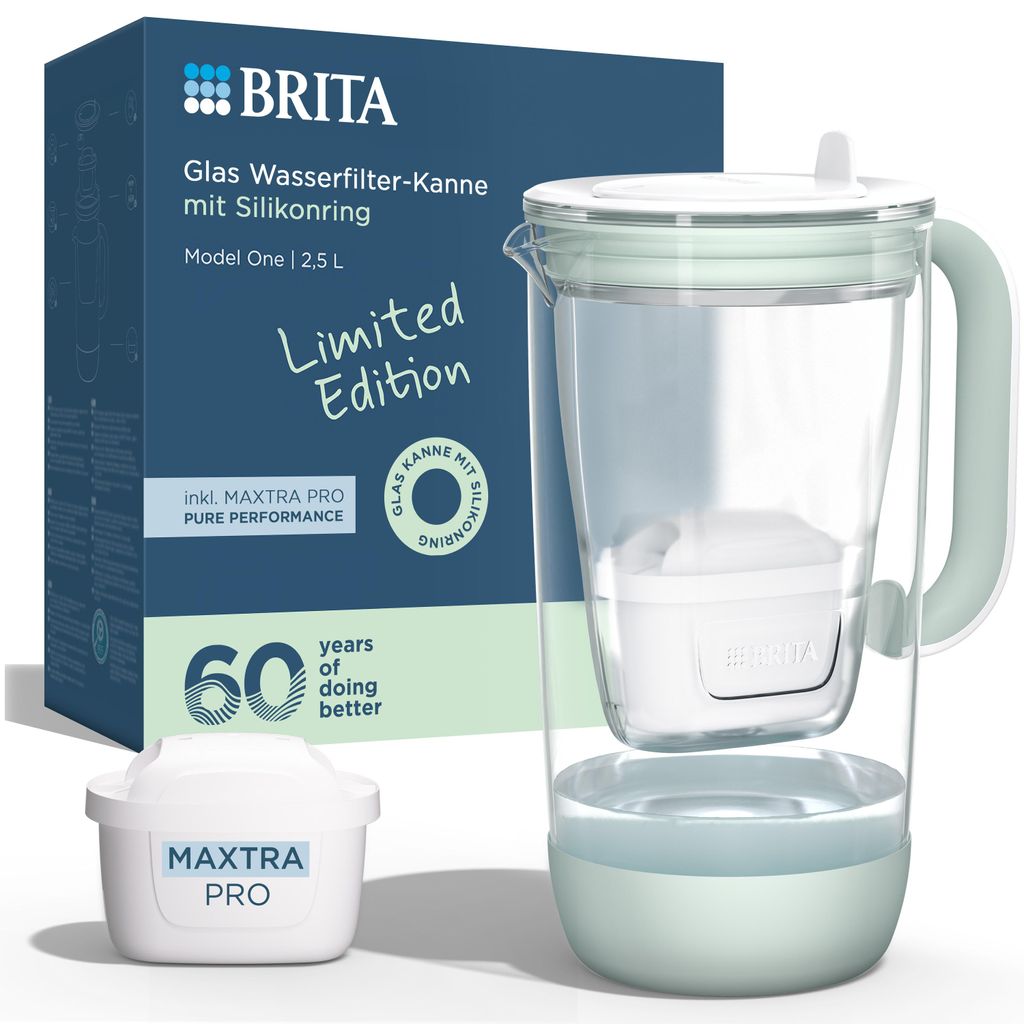 BRITA MAXTRA Glas-Wasserfilter Kanne (hellgrün) inkl. 1x Produktbild 