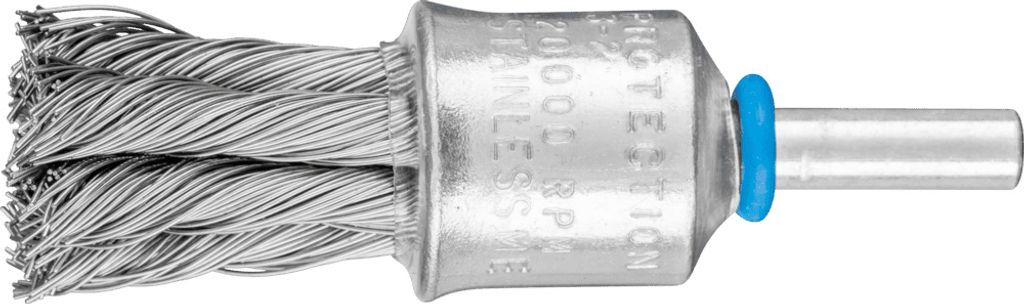 PFERD TOOLS POS Pinselbürste mit Kunststoffschutz gezopft PBG Ø 19 mm Schaft-Ø 6 mm Edelstahl-Draht-Ø 0,35 mm (10)