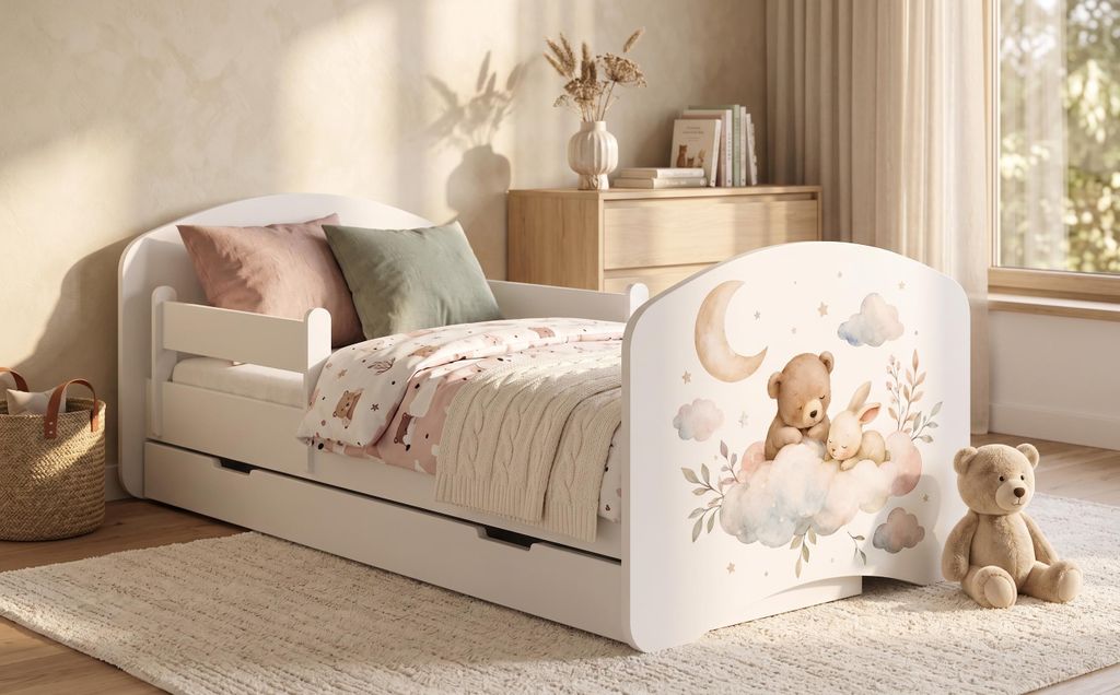 Roztomilá dětská postýlka 140 × 70 cm | Postýlka pro větší Obrázek produktu 