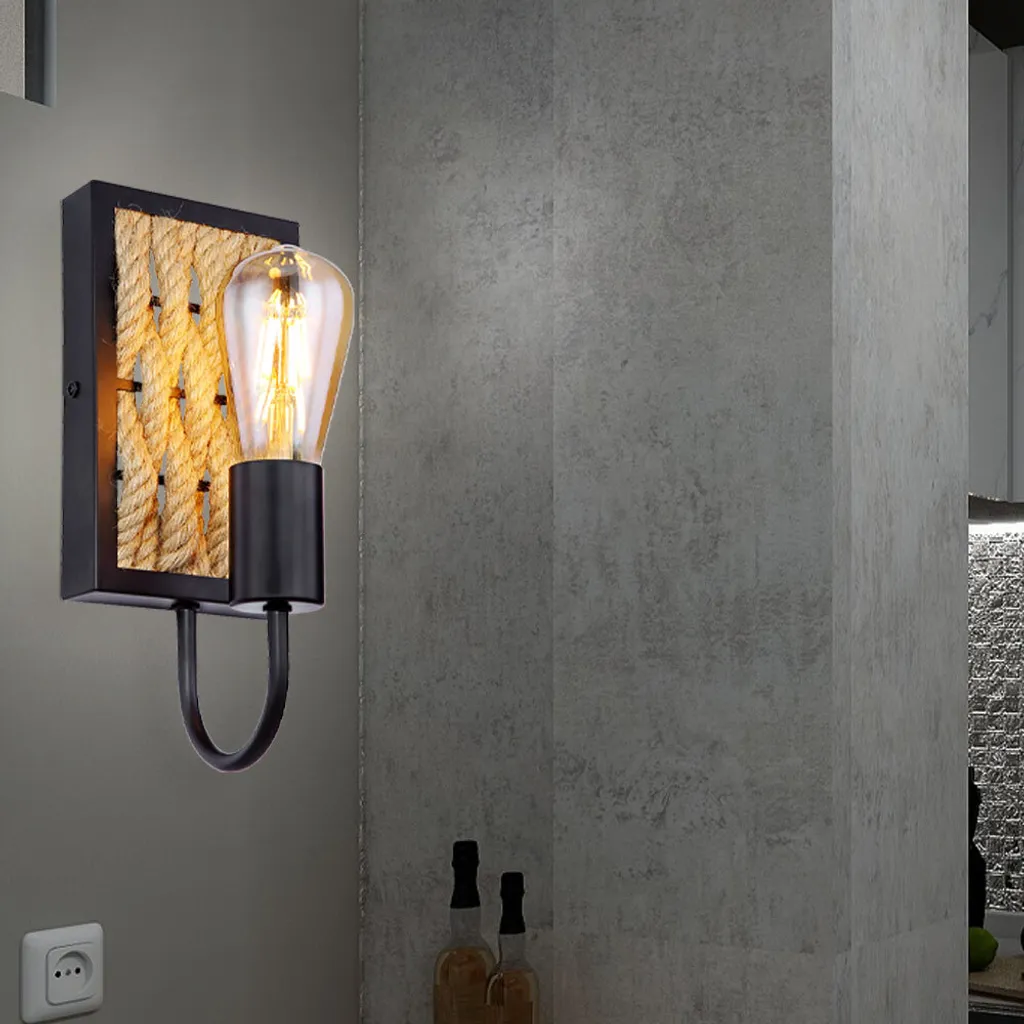 Globo Applique Parete Design Vintage Nero Opaco E27 - Luxury Touch - 10
