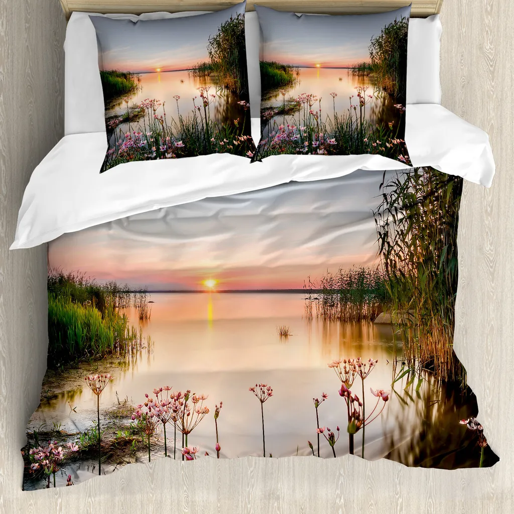 ABAKUHAUS Copripiumino 155x220cm Lago Chudskoy Antiacaro