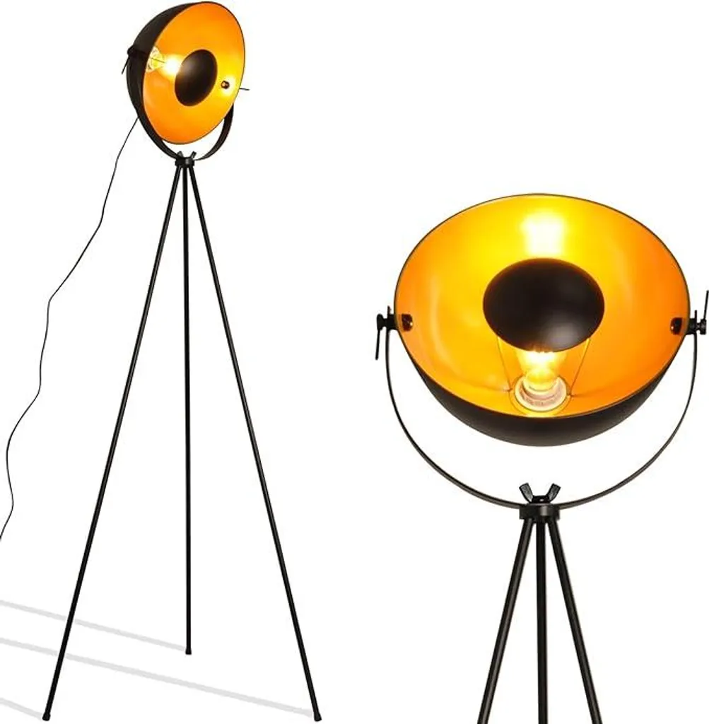 Spot de sol trépied style projecteur cinéma vintage pour votre salon