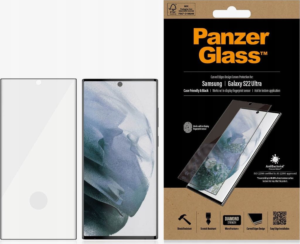 Szkło PanzerGlass E2E Microfracture antybakteryjne na Zdjęcie produktu 6