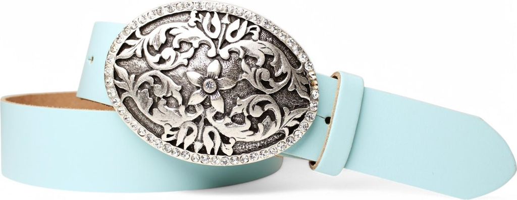 FRONHOFER Damengürtel mit großer Gürtelschnalle mit Strass