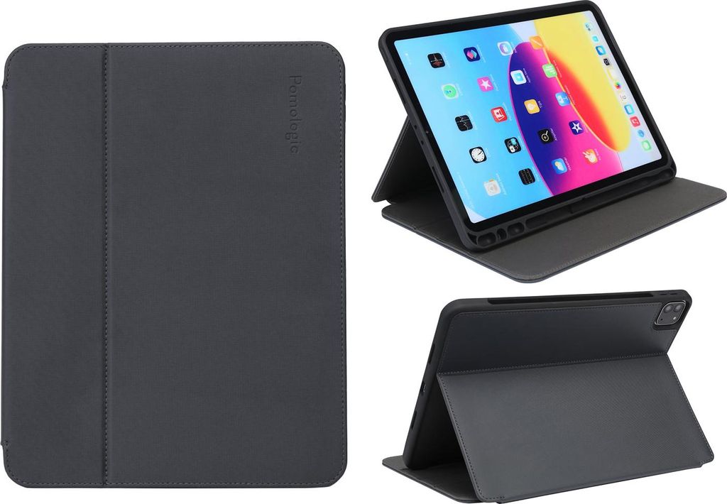 Pomologic BookFolio - Schutzhülle für iPad Air 4./5. Generation, iPad Pro 11" 3./4. Generation (Anthrazit)