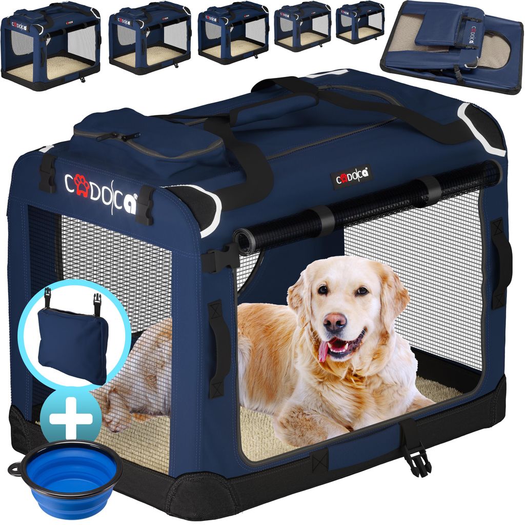 CADOCA® Hundebox XXL 90x60x66cm faltbar atmungsaktiv robust Produktbild 