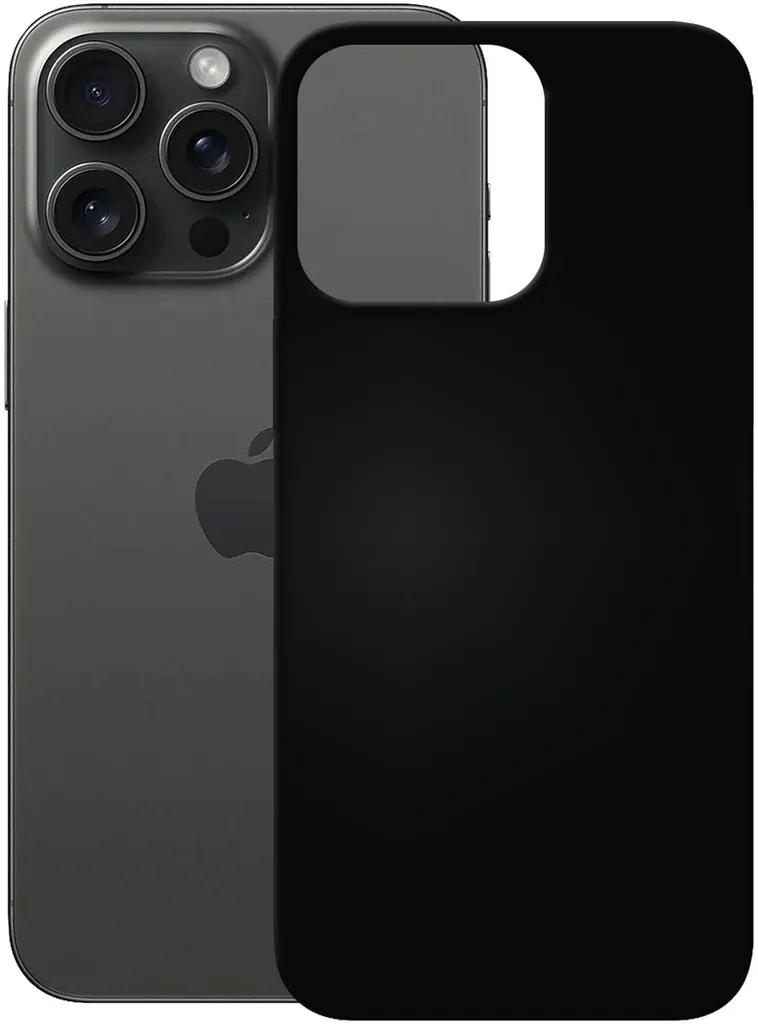 Custodia PEDEA iPhone 15 Pro Nero - Design Minimal e Protezione TPU