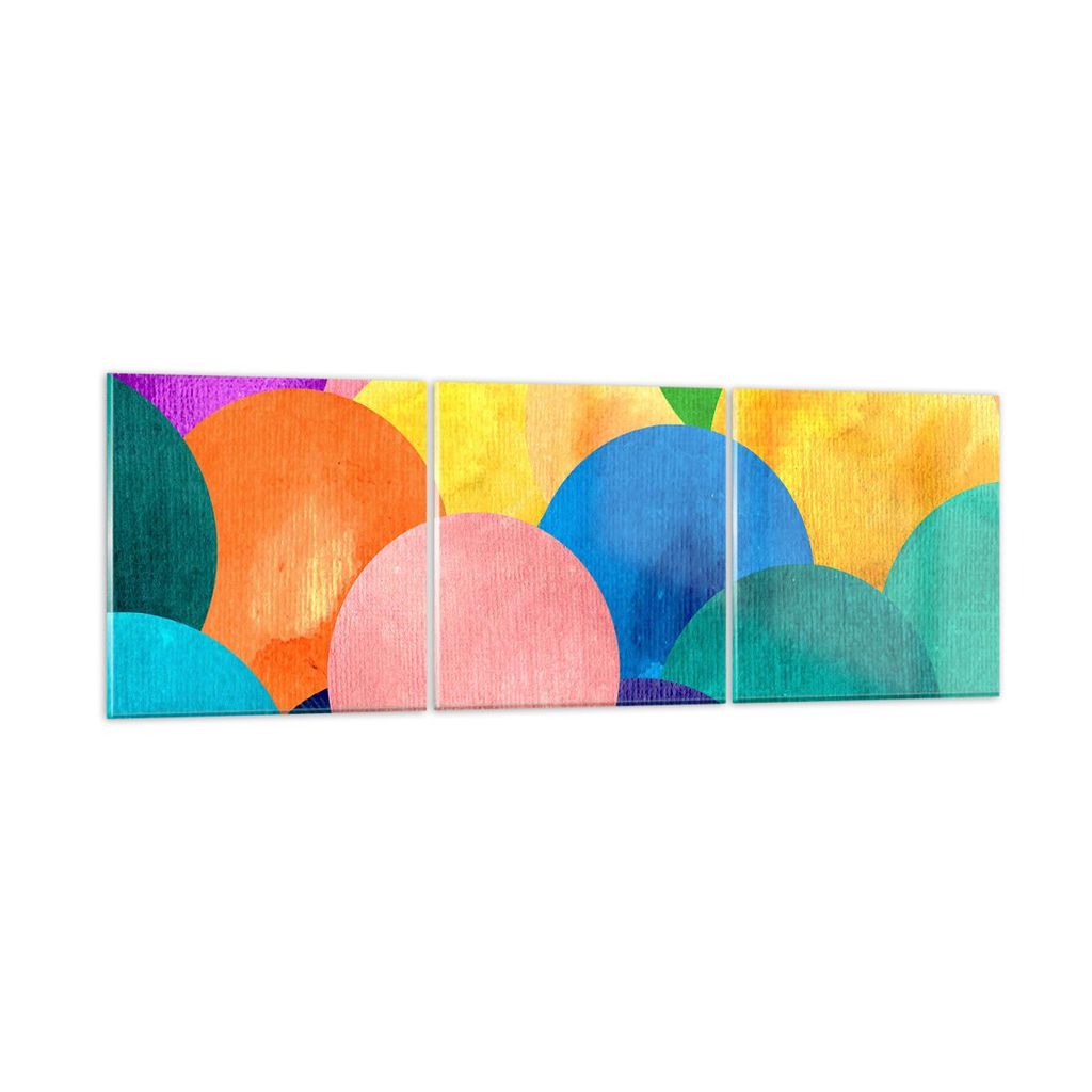 Bilder auf glas - Abstraktion modern - 120x40cm - Glasbilder - Wandbilder - Kunstdruck - zum Aufhängen bereit - Wanddekoration aus Glas - Glas Bil...