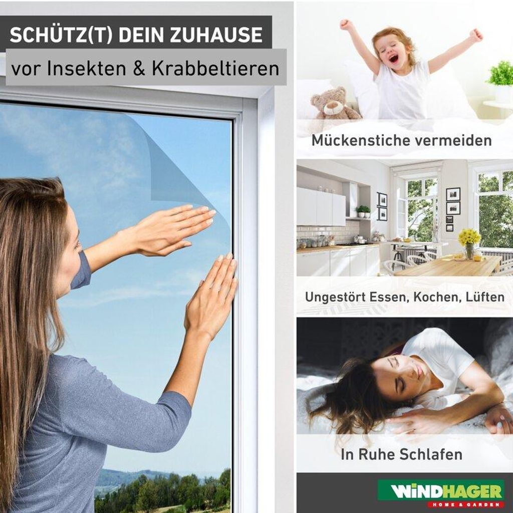 Fliegengitter Standard 100 x 130 cm weiß Produktbild 