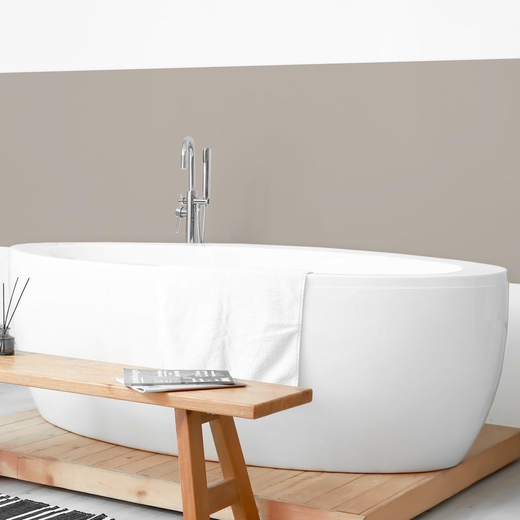 Wandverkleidung Bad mit Motiv selbstklebend - 0.61 mm Wandpaneel matt wasserfest Design grün Unifarben Badrückwand fugenlos 50x100 cm
