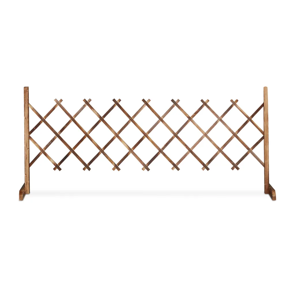 Support plante grimpante bois relaxdays treillis extensible mural - 7