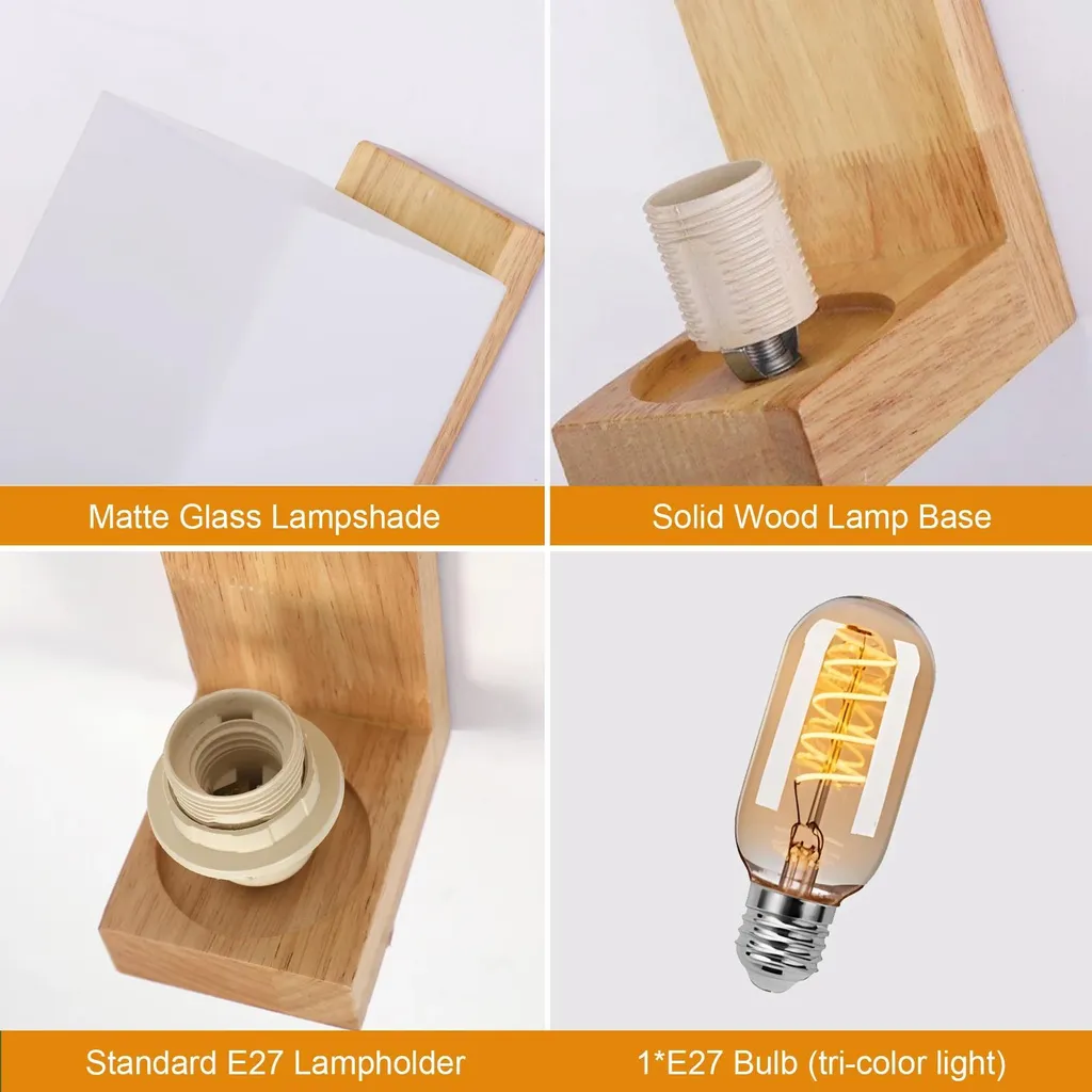 Applique murale LED intérieur 12W variable avec ampoule E27 en verre